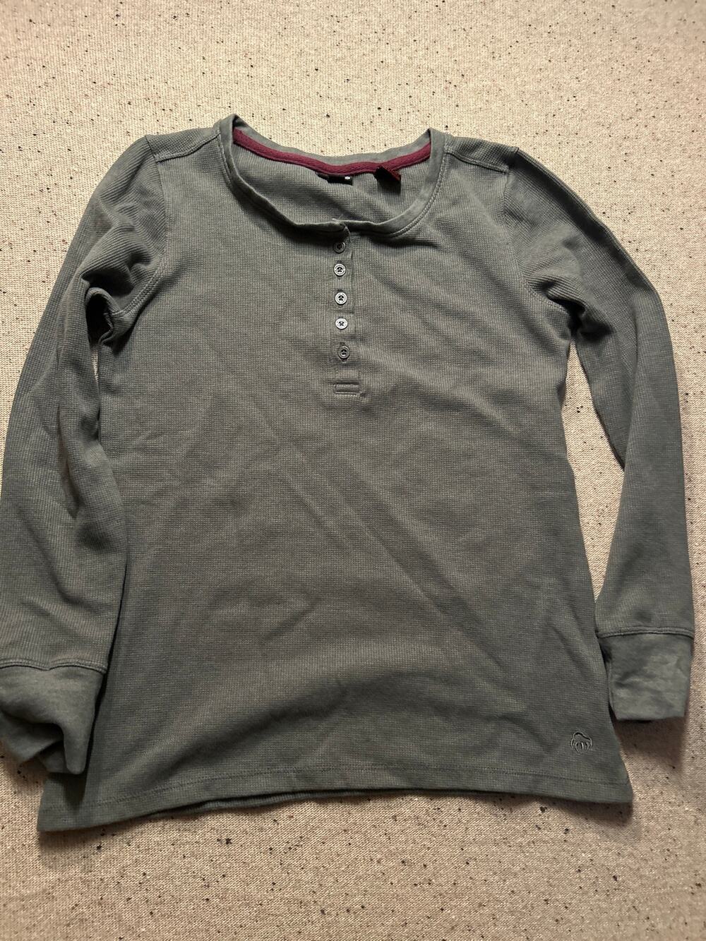 Wolverine Long Sleeve Thermal Henley Women's Gray Medium